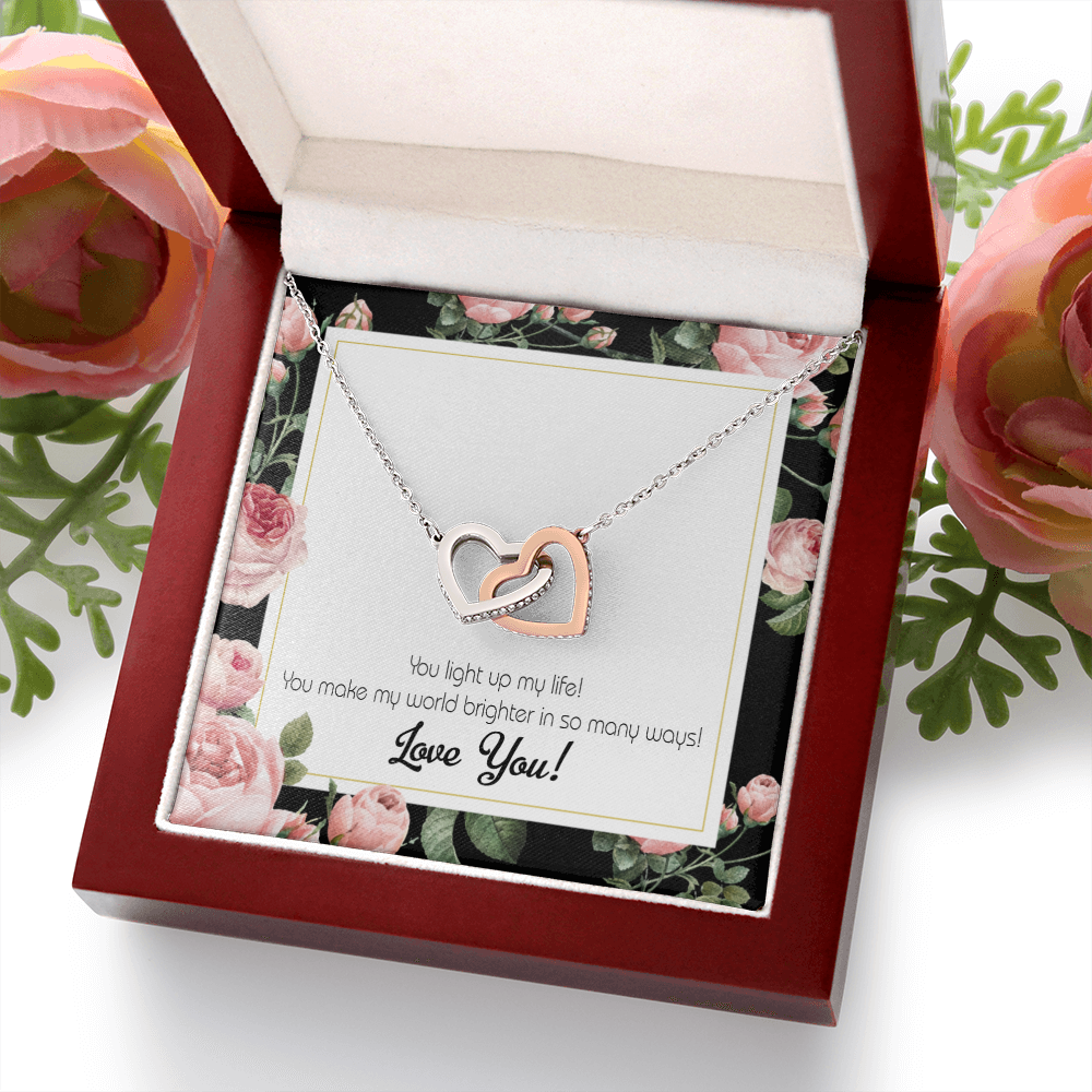 To My Girlfriend You Light Up My Life Inseparable Necklace-Express Your Love Gifts