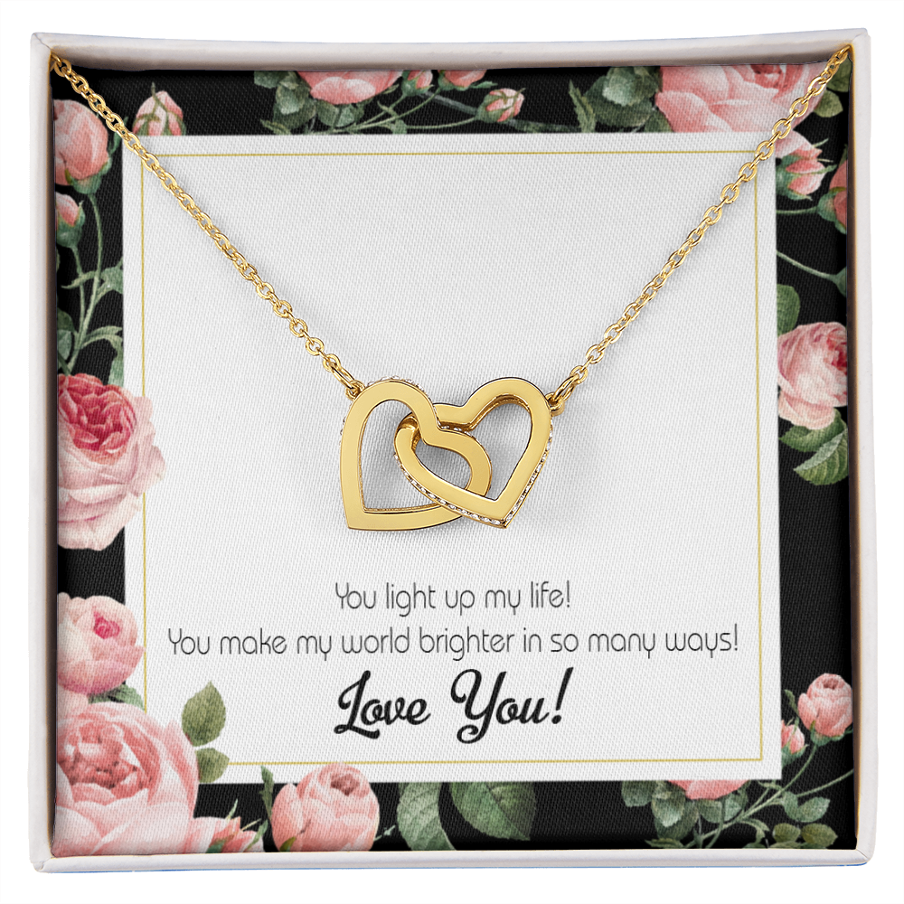 To My Girlfriend You Light Up My Life Inseparable Necklace-Express Your Love Gifts