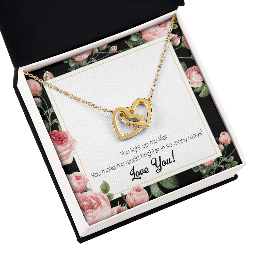 To My Girlfriend You Light Up My Life Inseparable Necklace-Express Your Love Gifts