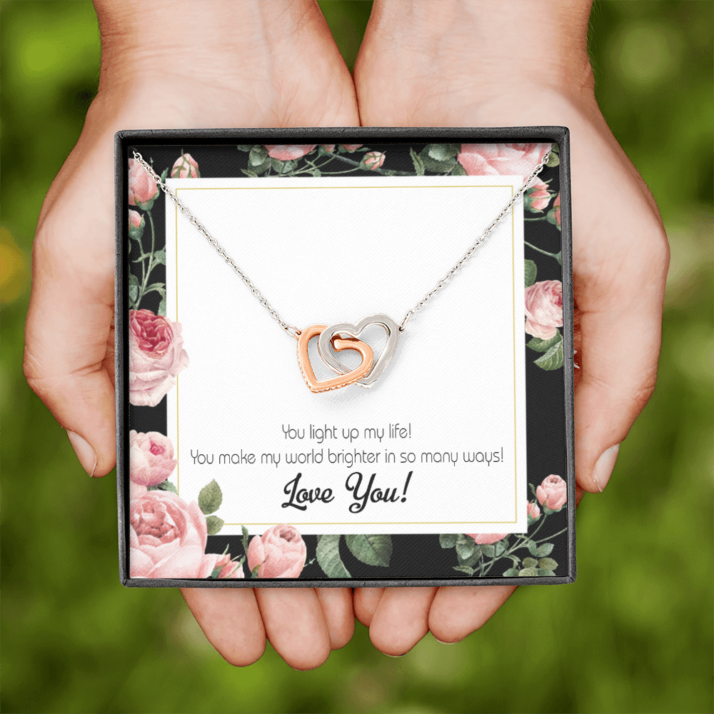 To My Girlfriend You Light Up My Life Inseparable Necklace-Express Your Love Gifts