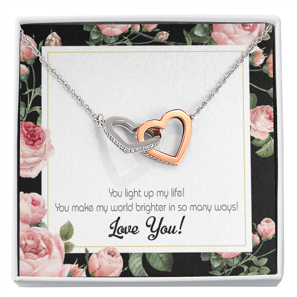 To My Girlfriend You Light Up My Life Inseparable Necklace-Express Your Love Gifts