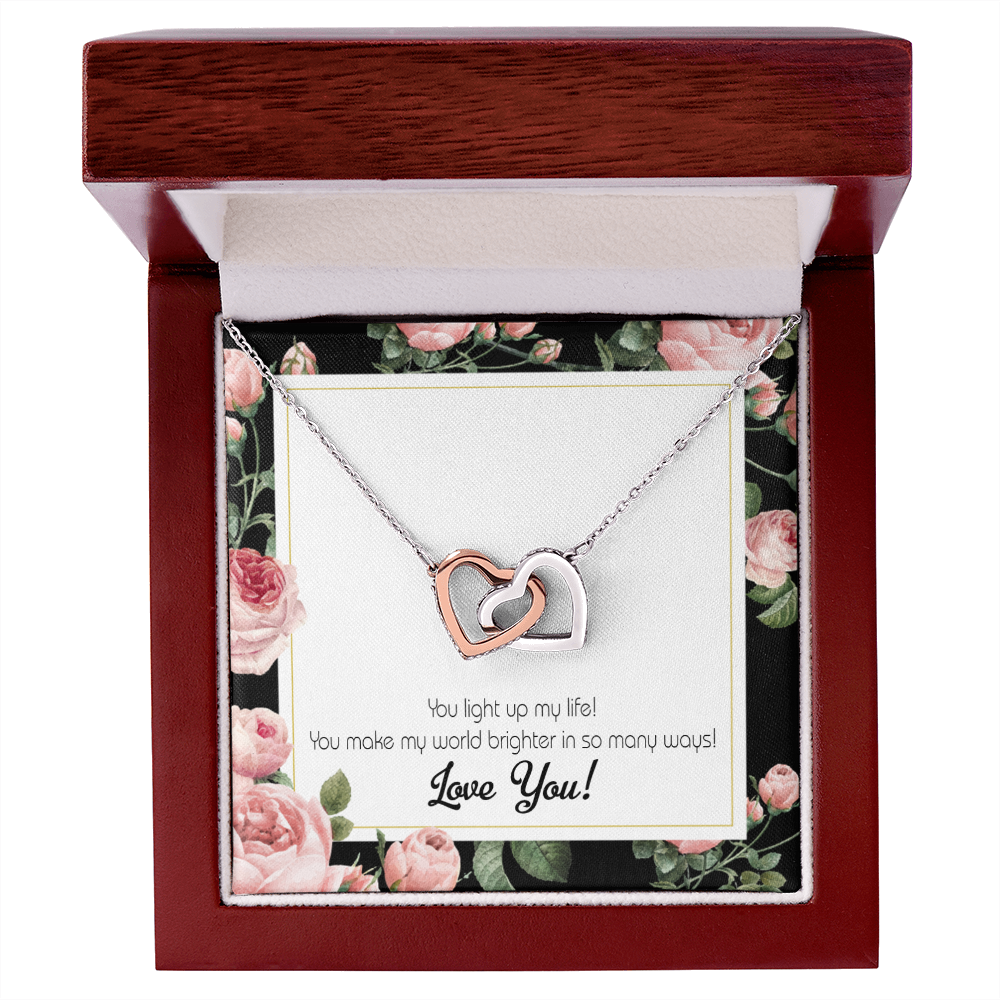 To My Girlfriend You Light Up My Life Inseparable Necklace-Express Your Love Gifts