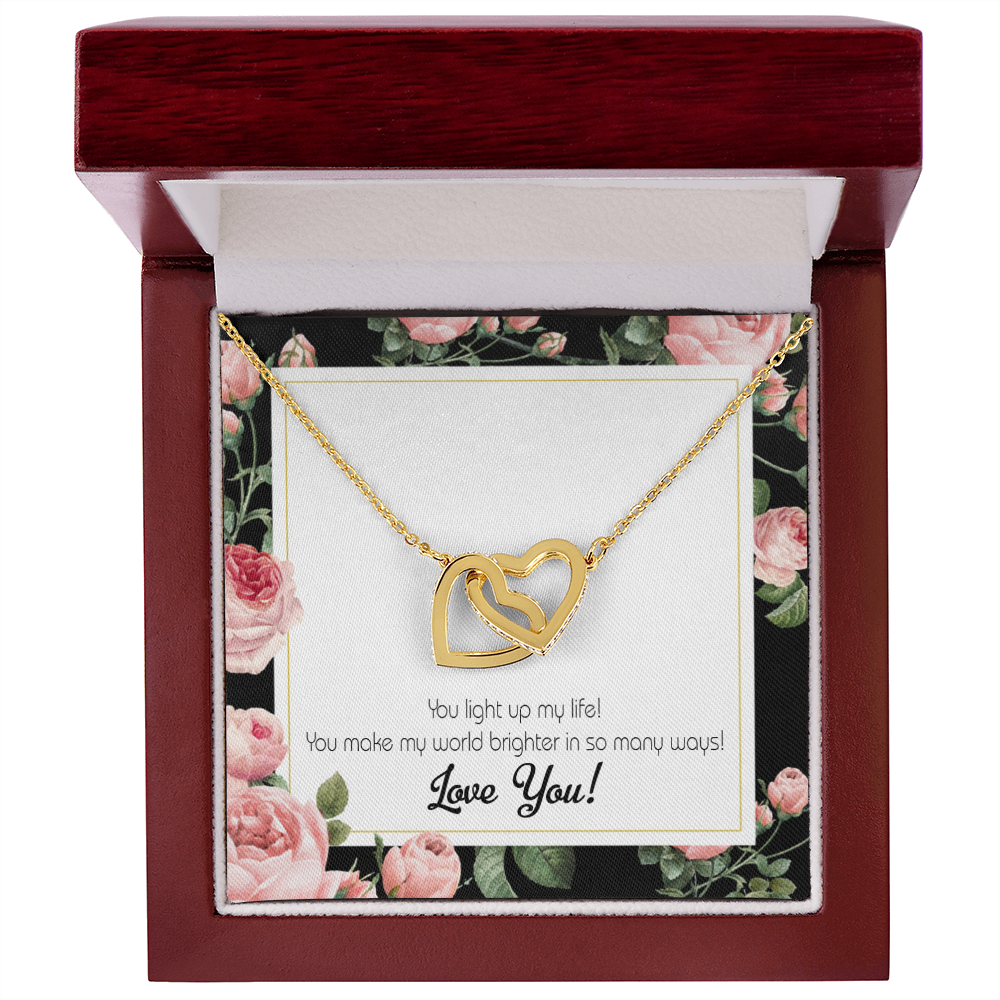 To My Girlfriend You Light Up My Life Inseparable Necklace-Express Your Love Gifts