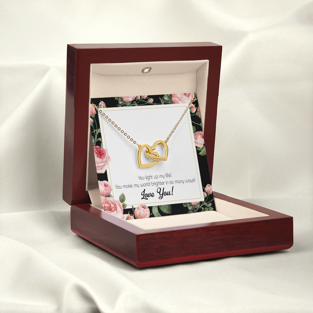 To My Girlfriend You Light Up My Life Inseparable Necklace-Express Your Love Gifts