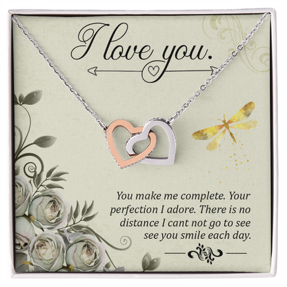 To My Girlfriend You Make Me Complete Inseparable Necklace-Express Your Love Gifts