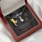 To My Girlfriend You Make my Day Alluring Ribbon Necklace Message Card-Express Your Love Gifts