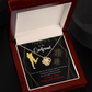 To My Girlfriend You Make my Day Infinity Knot Necklace Message Card-Express Your Love Gifts