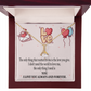 To My Girlfriend You Matter Most Alluring Ribbon Necklace Message Card-Express Your Love Gifts