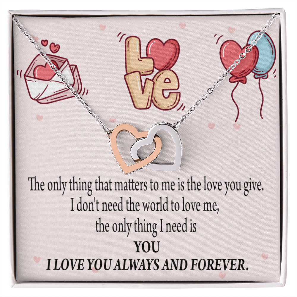 To My Girlfriend You Matter Most Inseparable Necklace-Express Your Love Gifts