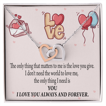 To My Girlfriend You Matter Most Inseparable Necklace-Express Your Love Gifts