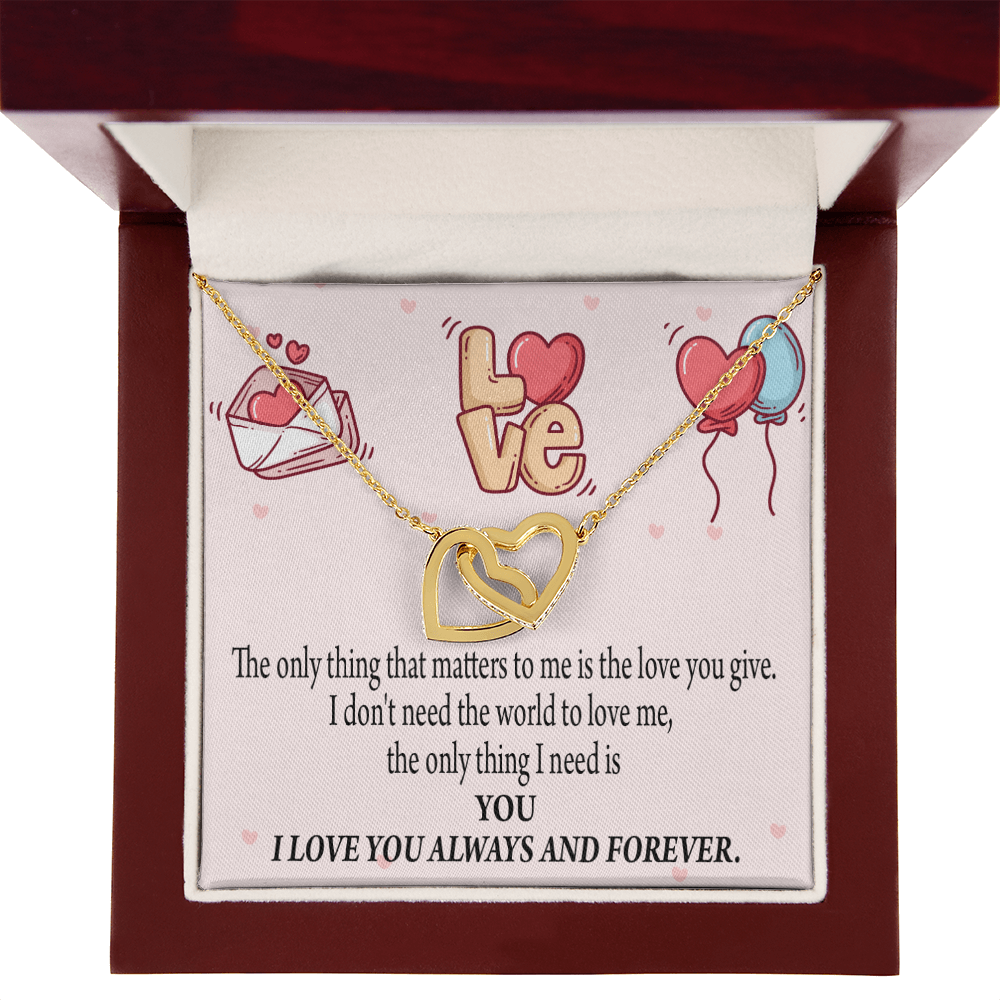 To My Girlfriend You Matter Most Inseparable Necklace-Express Your Love Gifts