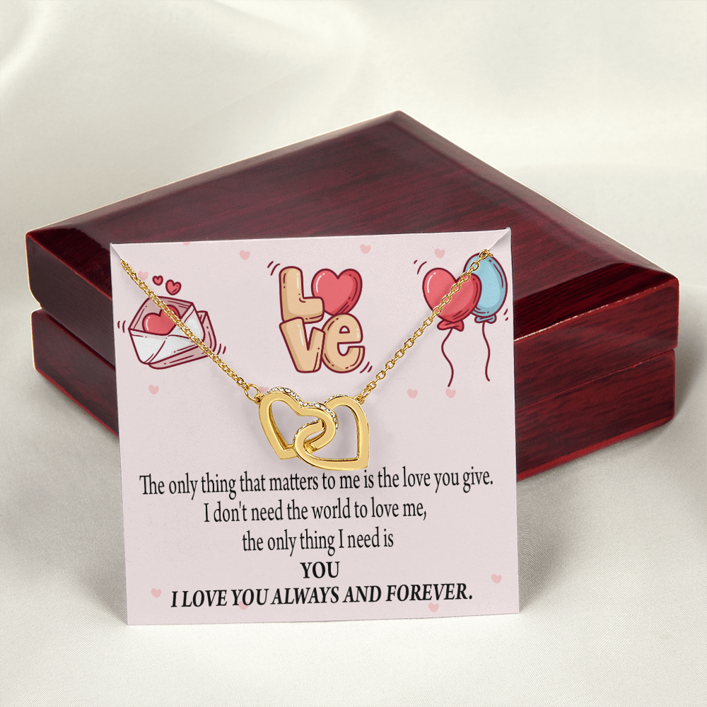 To My Girlfriend You Matter Most Inseparable Necklace-Express Your Love Gifts