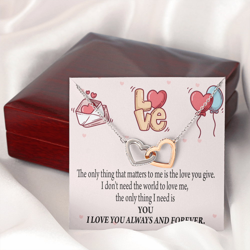 To My Girlfriend You Matter Most Inseparable Necklace-Express Your Love Gifts
