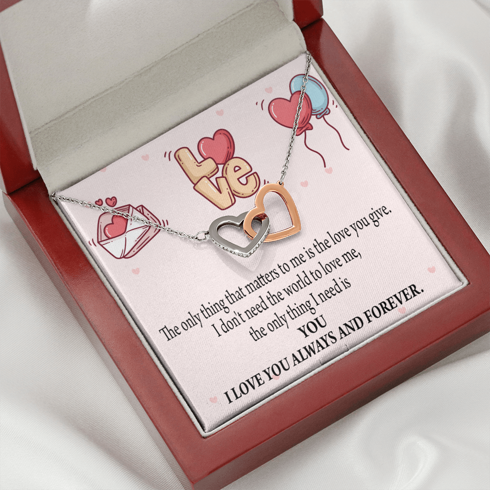 To My Girlfriend You Matter Most Inseparable Necklace-Express Your Love Gifts