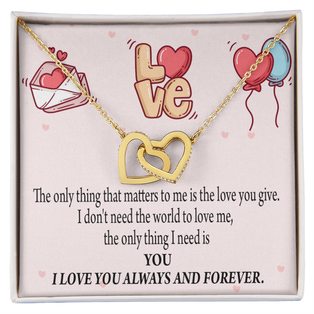 To My Girlfriend You Matter Most Inseparable Necklace-Express Your Love Gifts