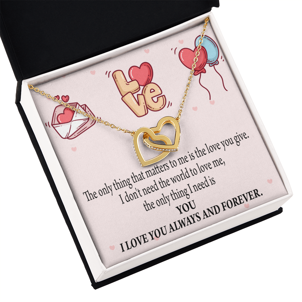 To My Girlfriend You Matter Most Inseparable Necklace-Express Your Love Gifts