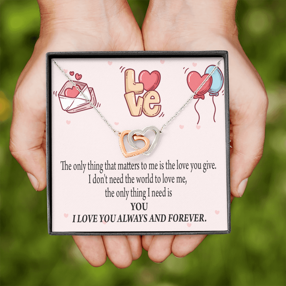 To My Girlfriend You Matter Most Inseparable Necklace-Express Your Love Gifts