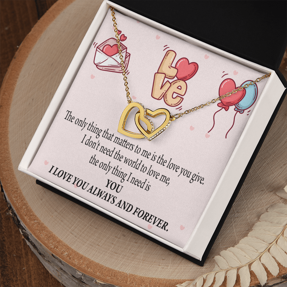To My Girlfriend You Matter Most Inseparable Necklace-Express Your Love Gifts