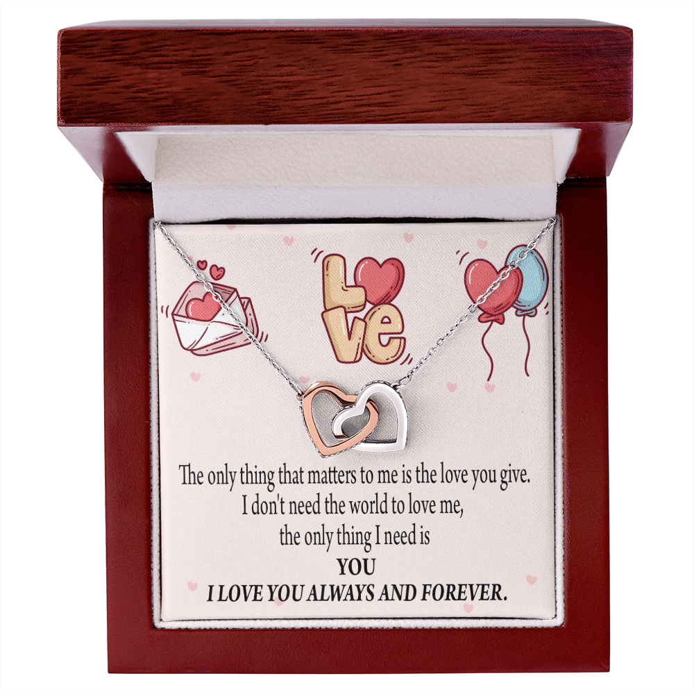 To My Girlfriend You Matter Most Inseparable Necklace-Express Your Love Gifts