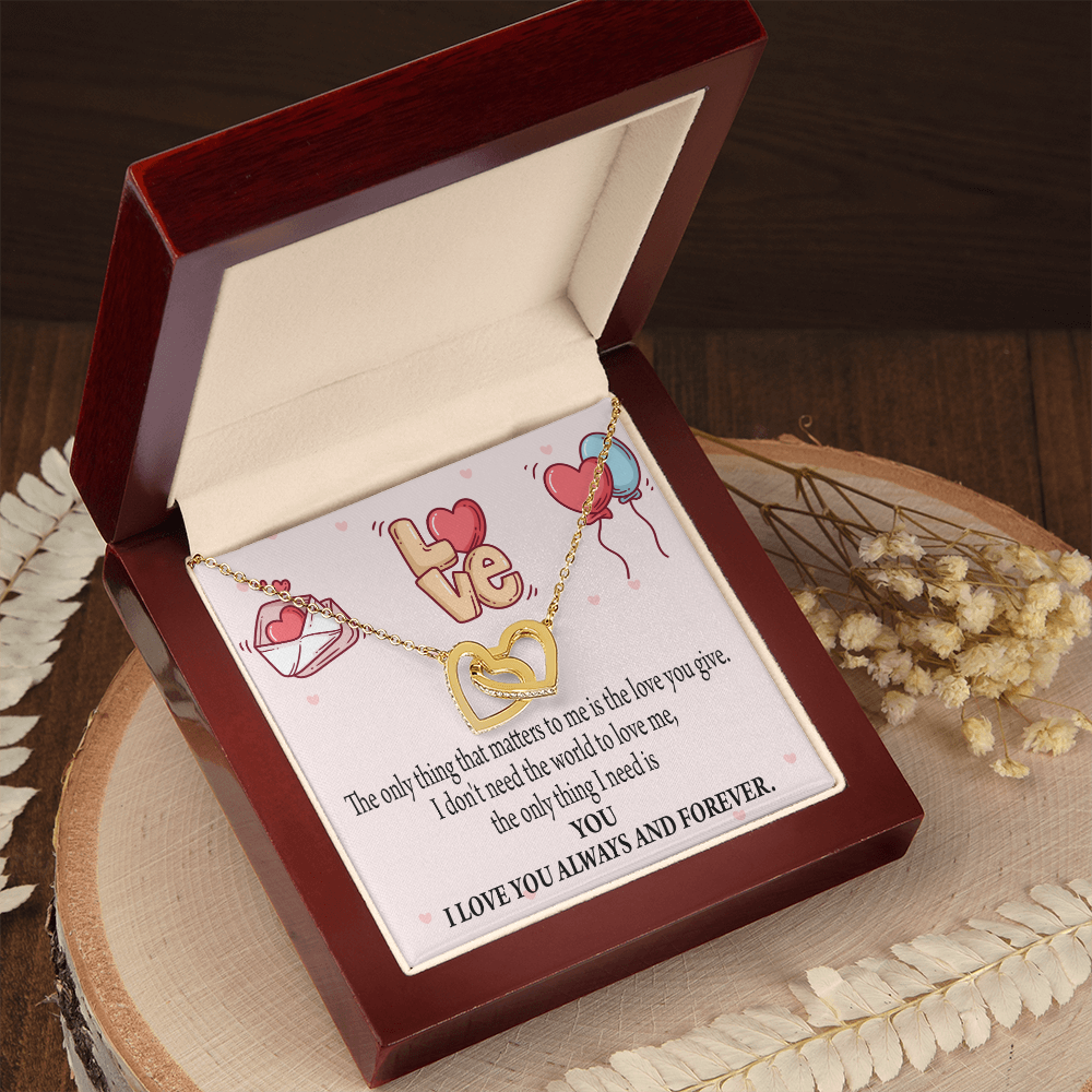 To My Girlfriend You Matter Most Inseparable Necklace-Express Your Love Gifts