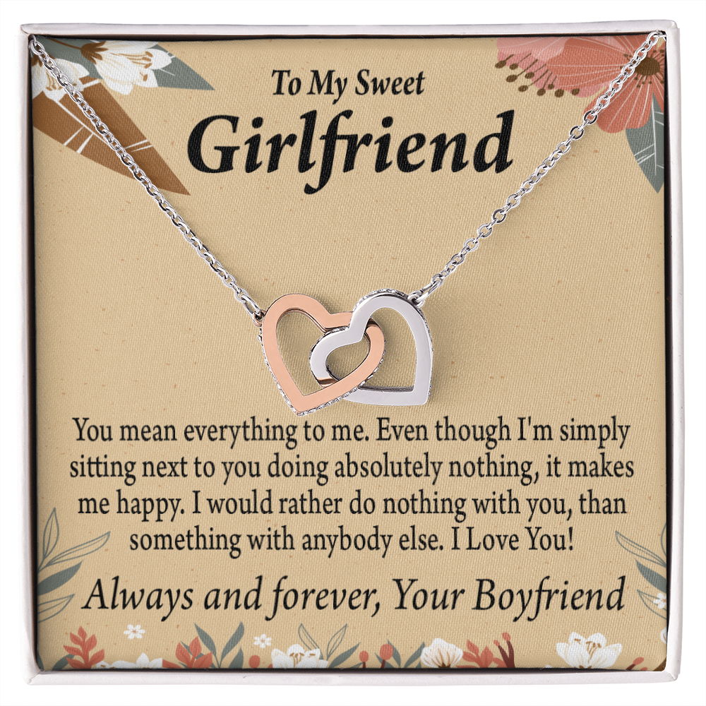 To My Girlfriend You Mean Everything To Me Inseparable Necklace-Express Your Love Gifts