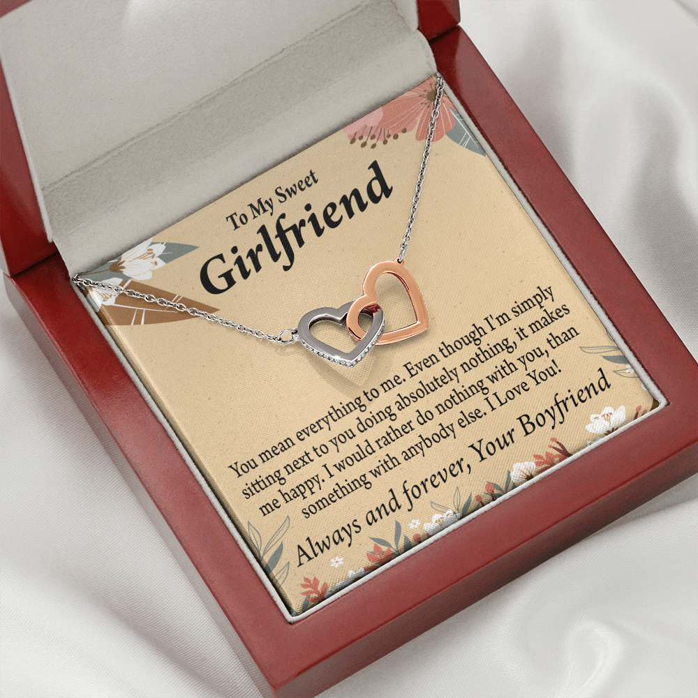 To My Girlfriend You Mean Everything To Me Inseparable Necklace-Express Your Love Gifts