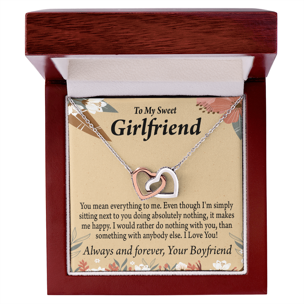 To My Girlfriend You Mean Everything To Me Inseparable Necklace-Express Your Love Gifts