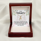 To My Girlfriend You Mean the World Alluring Ribbon Necklace Message Card-Express Your Love Gifts