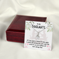 To My Girlfriend You Mean the World Alluring Ribbon Necklace Message Card-Express Your Love Gifts
