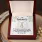To My Girlfriend You Mean the World Alluring Ribbon Necklace Message Card-Express Your Love Gifts