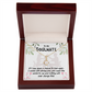 To My Girlfriend You Mean the World Alluring Ribbon Necklace Message Card-Express Your Love Gifts