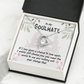 To My Girlfriend You Mean the World Forever Necklace w Message Card-Express Your Love Gifts