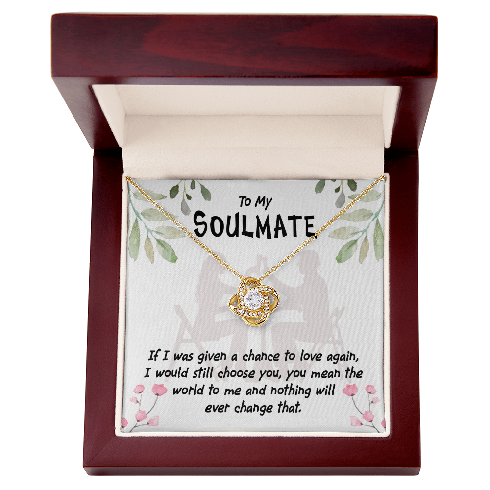To My Girlfriend You Mean the World Infinity Knot Necklace Message Card-Express Your Love Gifts