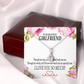 To My Girlfriend Your Special Alluring Ribbon Necklace Message Card-Express Your Love Gifts
