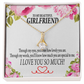 To My Girlfriend Your Special Alluring Ribbon Necklace Message Card-Express Your Love Gifts