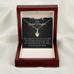 To My Granddaughter Always be Safe Alluring Ribbon Necklace Message Card-Express Your Love Gifts
