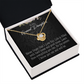 To My Granddaughter Always be Safe Infinity Knot Necklace Message Card-Express Your Love Gifts