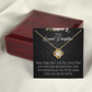 To My Granddaughter Always be Safe Infinity Knot Necklace Message Card-Express Your Love Gifts