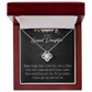 To My Granddaughter Always be Safe Infinity Knot Necklace Message Card-Express Your Love Gifts