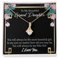 To My Granddaughter Always Little Girl Alluring Ribbon Necklace Message Card-Express Your Love Gifts