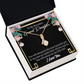 To My Granddaughter Always Little Girl Alluring Ribbon Necklace Message Card-Express Your Love Gifts