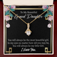 To My Granddaughter Always Little Girl Alluring Ribbon Necklace Message Card-Express Your Love Gifts