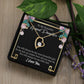 To My Granddaughter Always Little Girl Forever Necklace w Message Card-Express Your Love Gifts