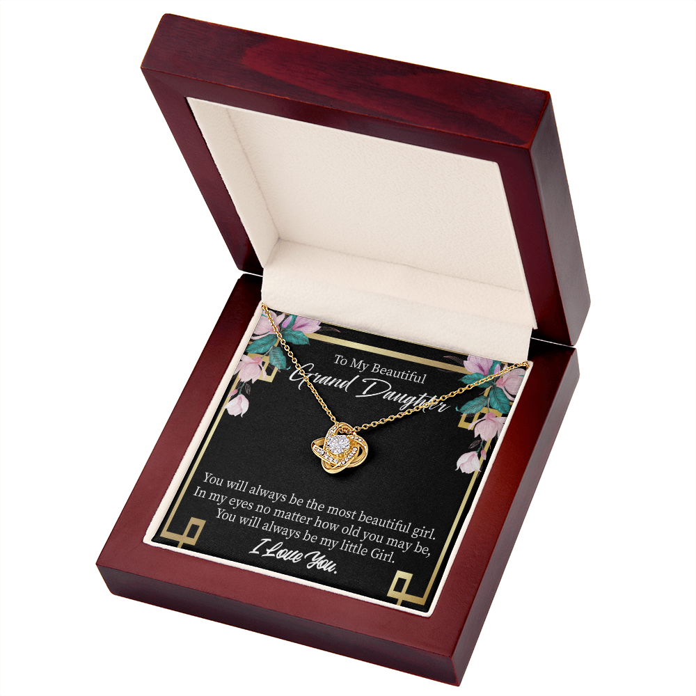 To My Granddaughter Always Little Girl Infinity Knot Necklace Message Card-Express Your Love Gifts