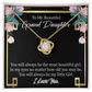 To My Granddaughter Always Little Girl Infinity Knot Necklace Message Card-Express Your Love Gifts