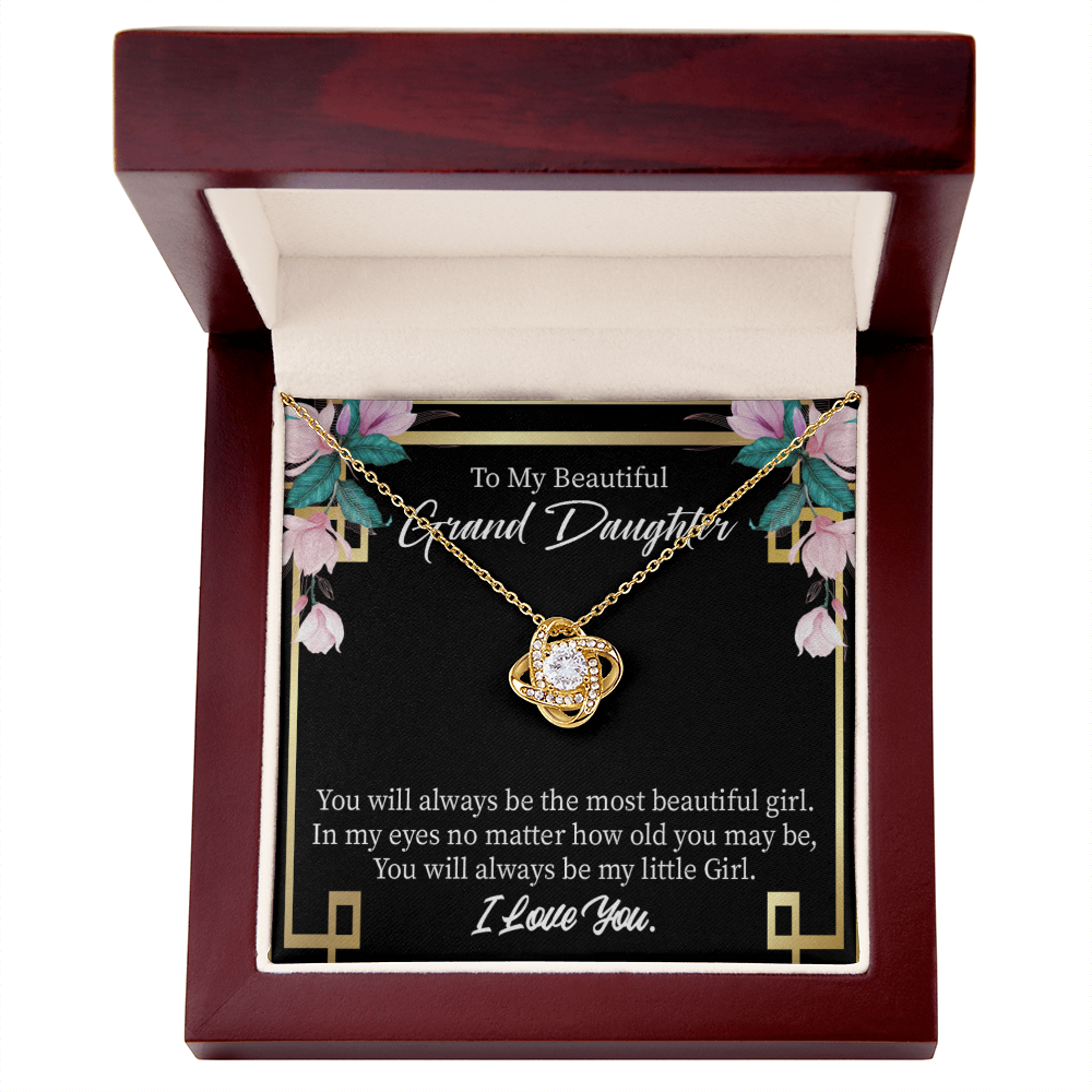 To My Granddaughter Always Little Girl Infinity Knot Necklace Message Card-Express Your Love Gifts