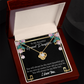 To My Granddaughter Always Little Girl Infinity Knot Necklace Message Card-Express Your Love Gifts