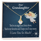 To My Granddaughter Angel Granddaughter From Grandma Alluring Ribbon Necklace Message Card-Express Your Love Gifts