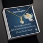 To My Granddaughter Angel Granddaughter From Grandma Alluring Ribbon Necklace Message Card-Express Your Love Gifts