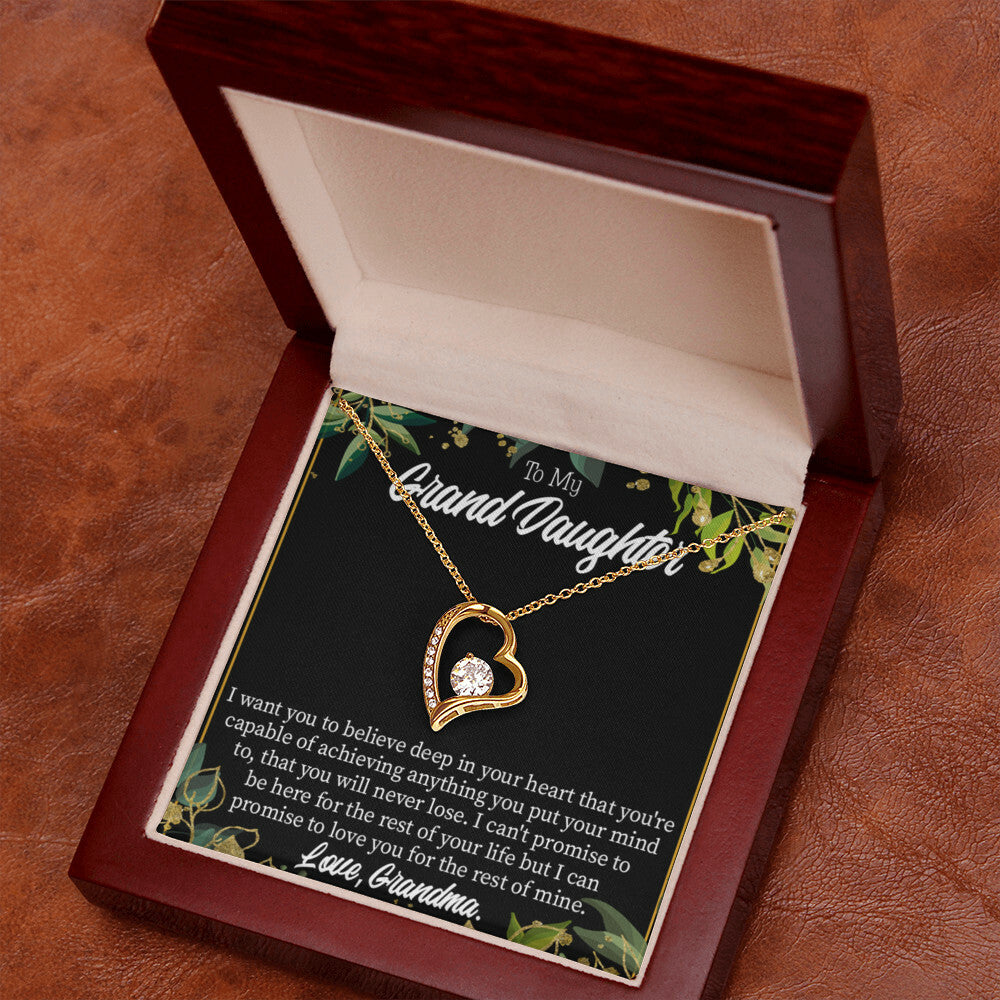 To My Granddaughter Believe From Grandma Forever Necklace w Message Card-Express Your Love Gifts